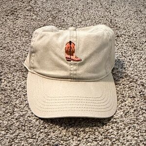 Target Beige Baseball Cap with Embroidered Boot